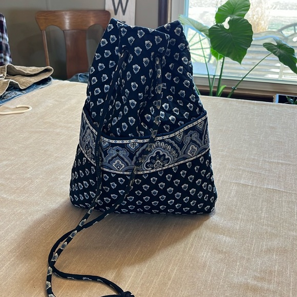 Vintage VERA BRADLEY Elizabeth 1997 Flap Drawstring Backpack Yellow Blue Indiana Vera Bradley | Bags | Vintage Vera Bradley Elizabeth 997  main image 4
